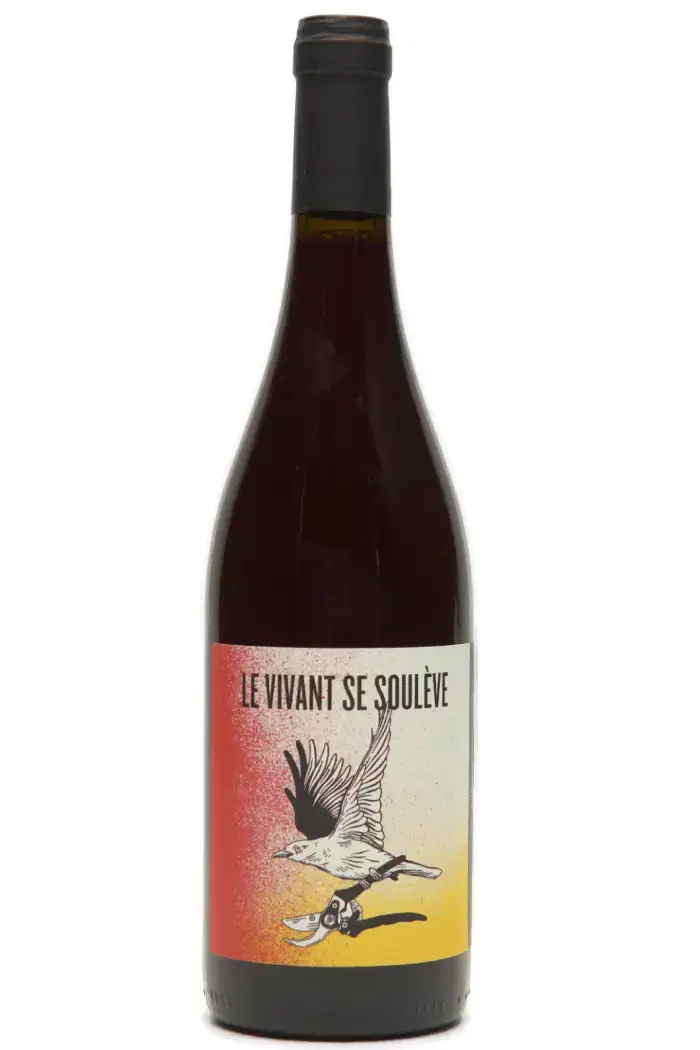 Le Vivant se Souléve 2022 - Naturvin fra L'île Rouge i Bordeaux, Frankrig. Let rødvin på Merlot og rent naturvin uden tilsatte sulfitter