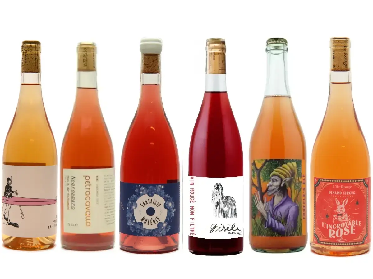 Rosévin naturvin smagekasse: 6 forskellige naturvin rosévine fra 5 forskellige producenter!