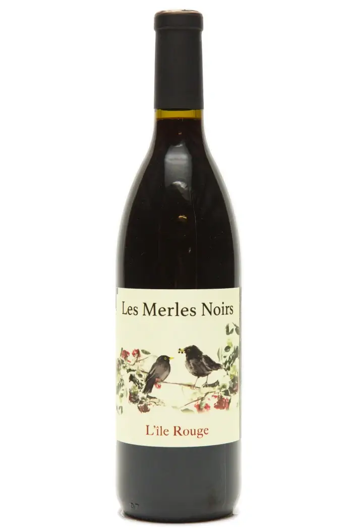 Les Merles Noirs 2023 - Naturvin fra L'île Rouge i Bordeaux, Frankrig. Fantastisk fransk naturvin produceret uden tilsætning af sulfitter og andre hjælpemidler.